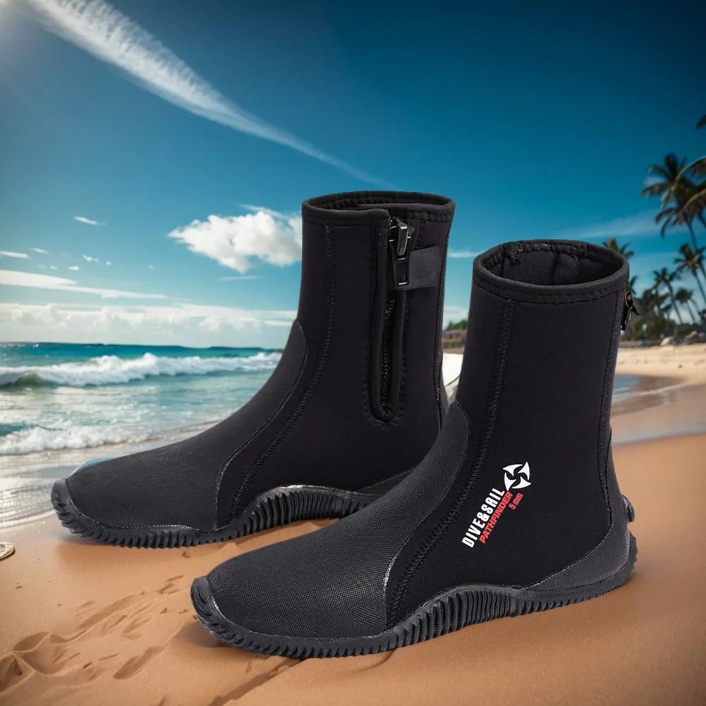 5MM Neoprene Diving Boots Non-slip Beach Water Boots Unisex Waterproof Snorkeling Fin Sock Wetsuit Water Shoes For Water Sport