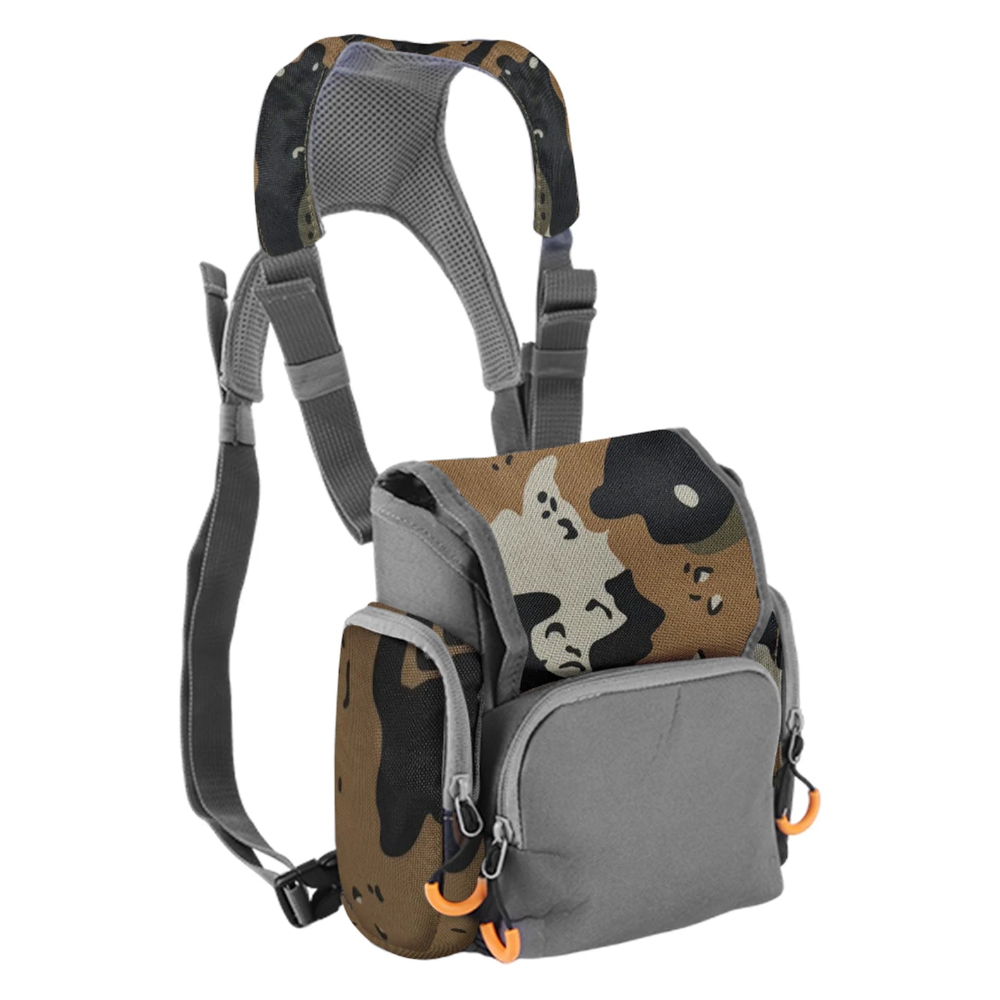 Universal Binocular Harness Chest Pack with Rain Cover Rangefinder Pouch Sturdy Adjustable Large Capacity Bino Case for Hunting