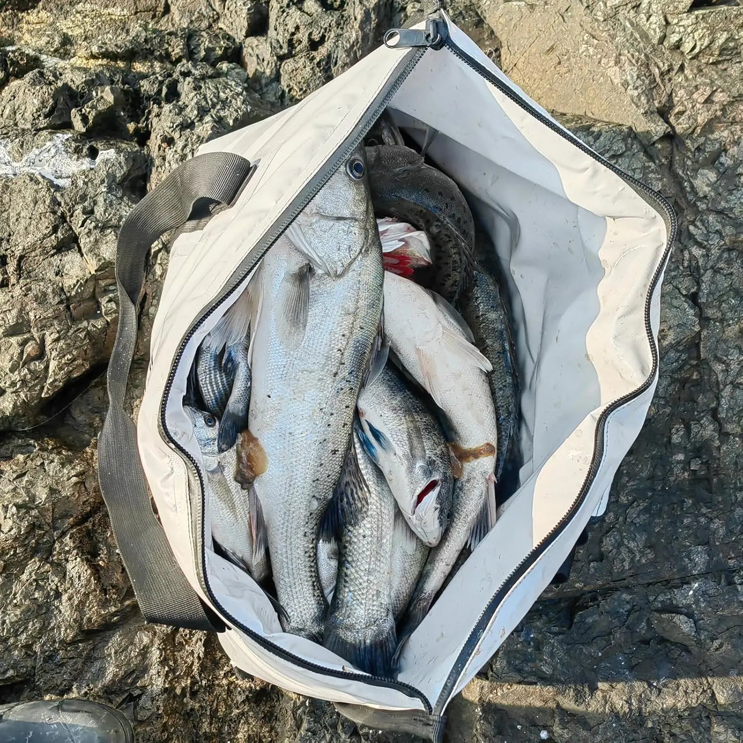 Insulated Fish Bag Cooler Flat Bottom-27.5QT 58QT Waterproof Fish Kill Bag,Fishing Bag Leakproof Fish Cooler