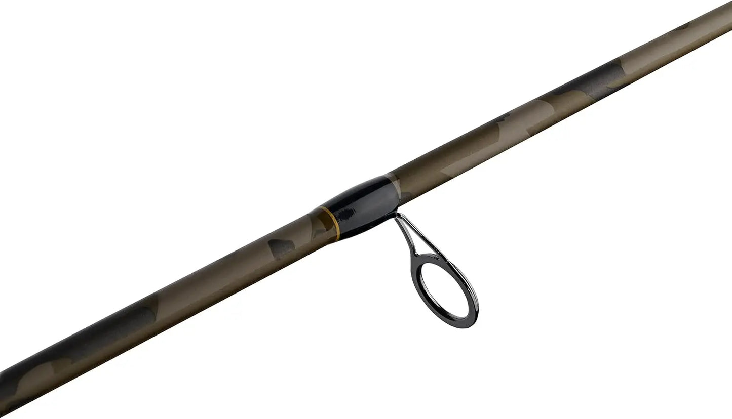 Camo Fishing Rod and Reel Combo, 6'6" Medium Power with Smooth Spinning Reel for Freshwater Fishing