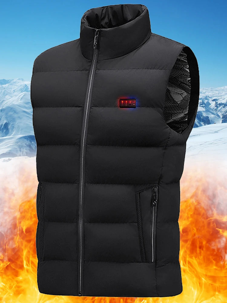 Unisex Thermal Vest Lightweight Electric Thermal Body Warmer 23 Heating Zone USB Charging for Outdoor Camping Hiking