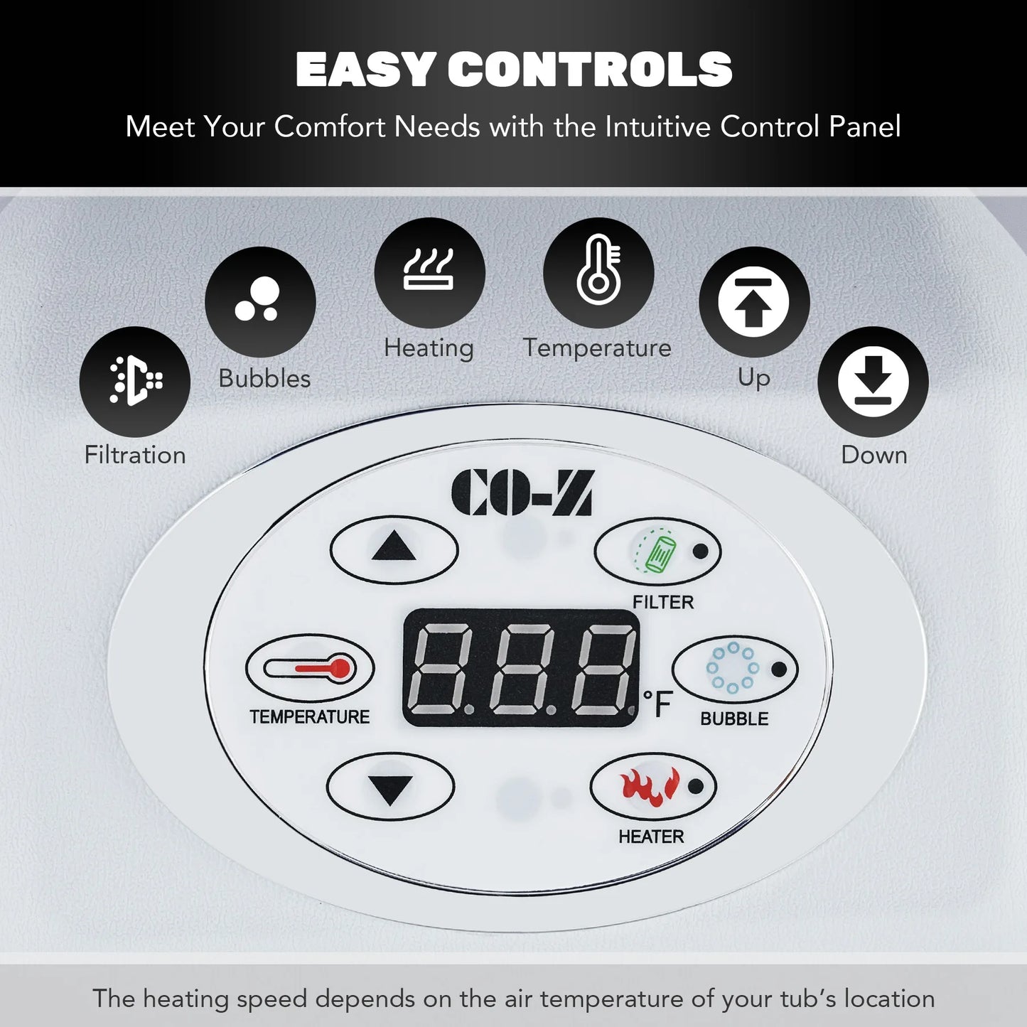 Outdoor 6 Person Round Whirlpool Inflatable Hot Tub Spa Jet 130 Massaging gray