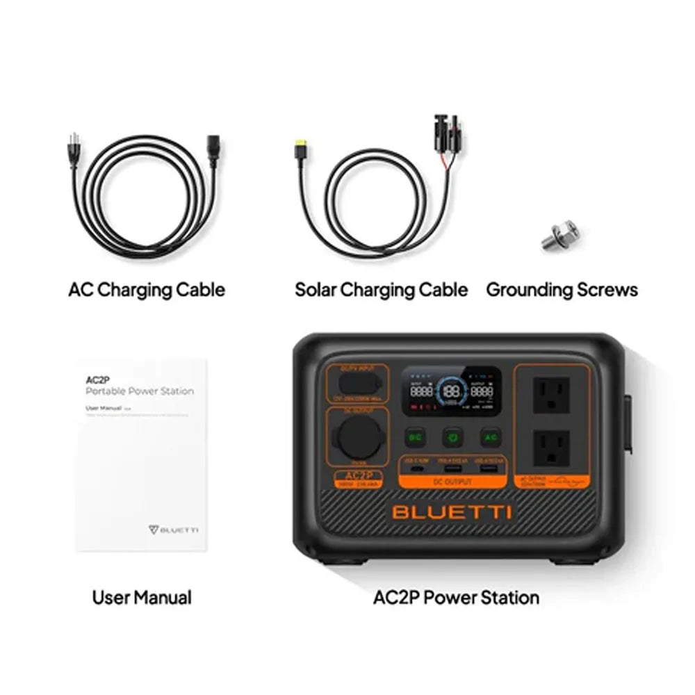 【Brand New】BLUETTI AC2P 300W 230.4Wh Portable Power Station Powerful Lightweight for Travel and Home Use