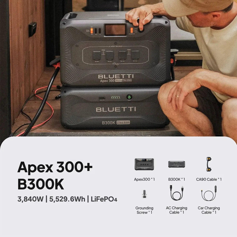 【RENEW 】BLUETTI Apex 300+B300K 5529.6Wh Portable Power Station High Capacity Fast Charging Outdoor Generator