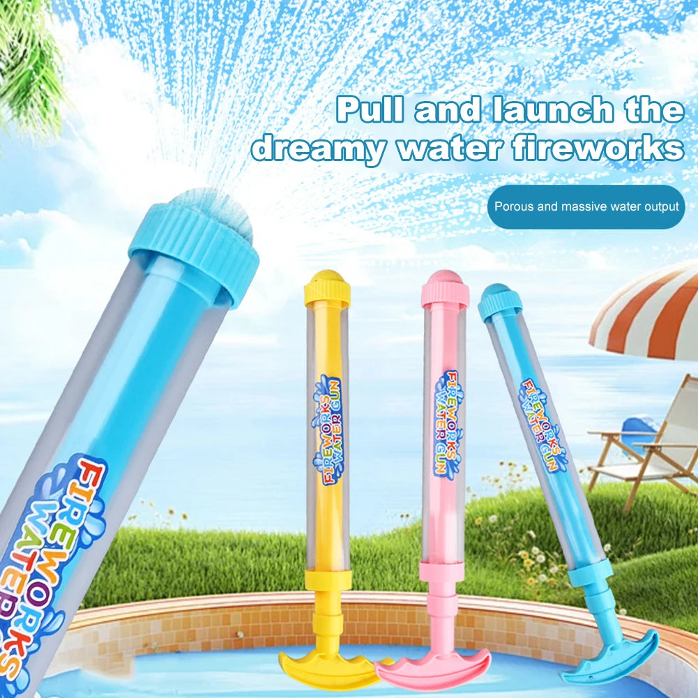 Fireworks Water Gun Water Spray Toy Leakproof Beach Water Fighting Toy Multi-Function Outdoor Water Toy for Bathing Pool Party