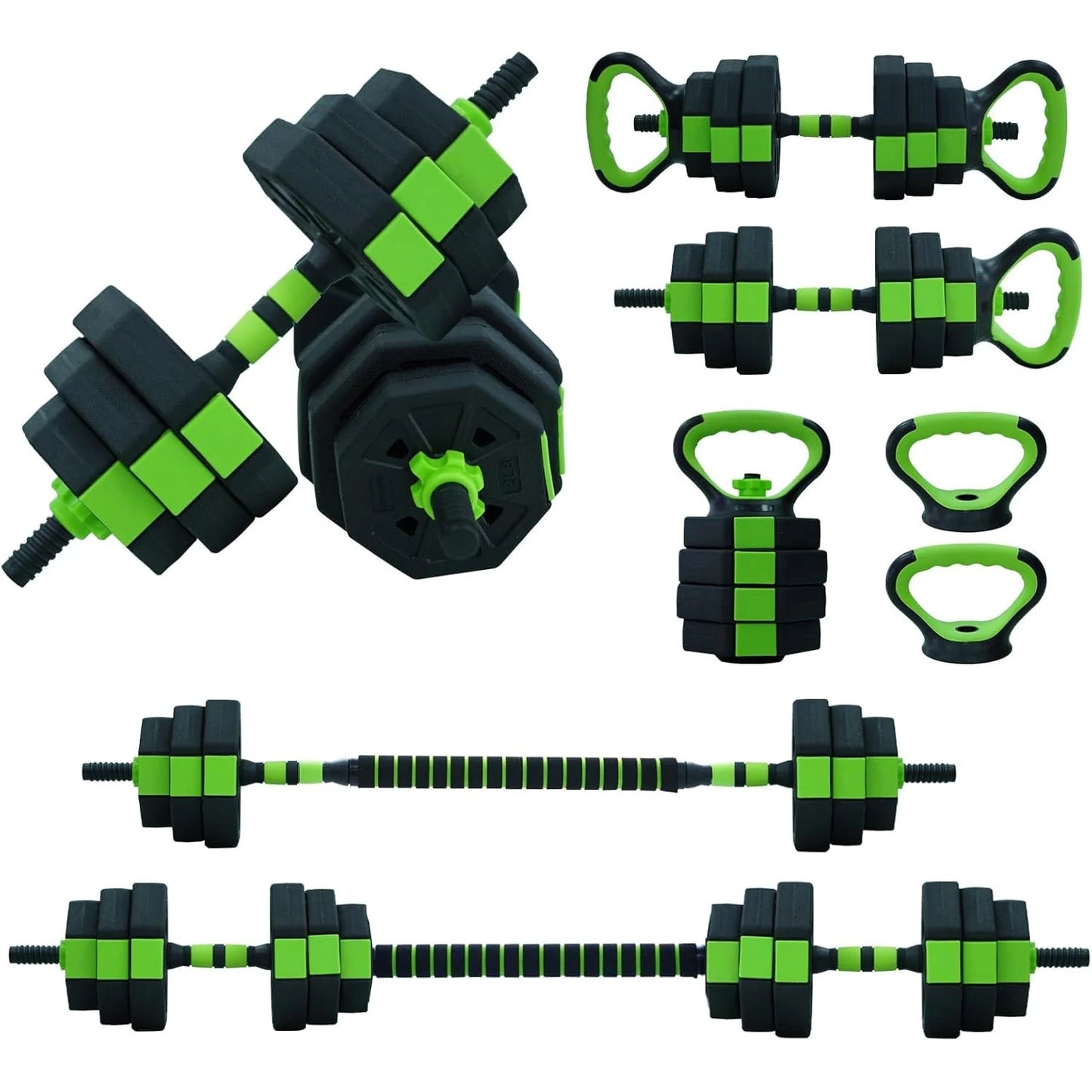 66lbs/88lbs Weight 4 in 1 Adjustable Kettlebell Set  Dumbbell Set Used as Kettlebells Barbell Push up Stand for GYM Home