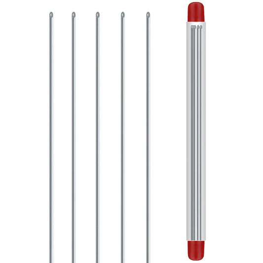 5pcs Earthworm Hooking Needle Portable Hollow Fishing Worm Penetrating Driller