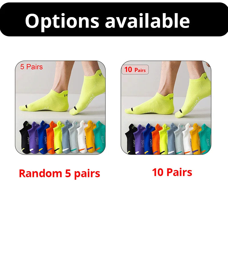 5/10Pairs Summer Socks Bright Color Mesh Ankle Socks Men Women Breathable Street Fashion Sports Mesh Thin Short Running Socks