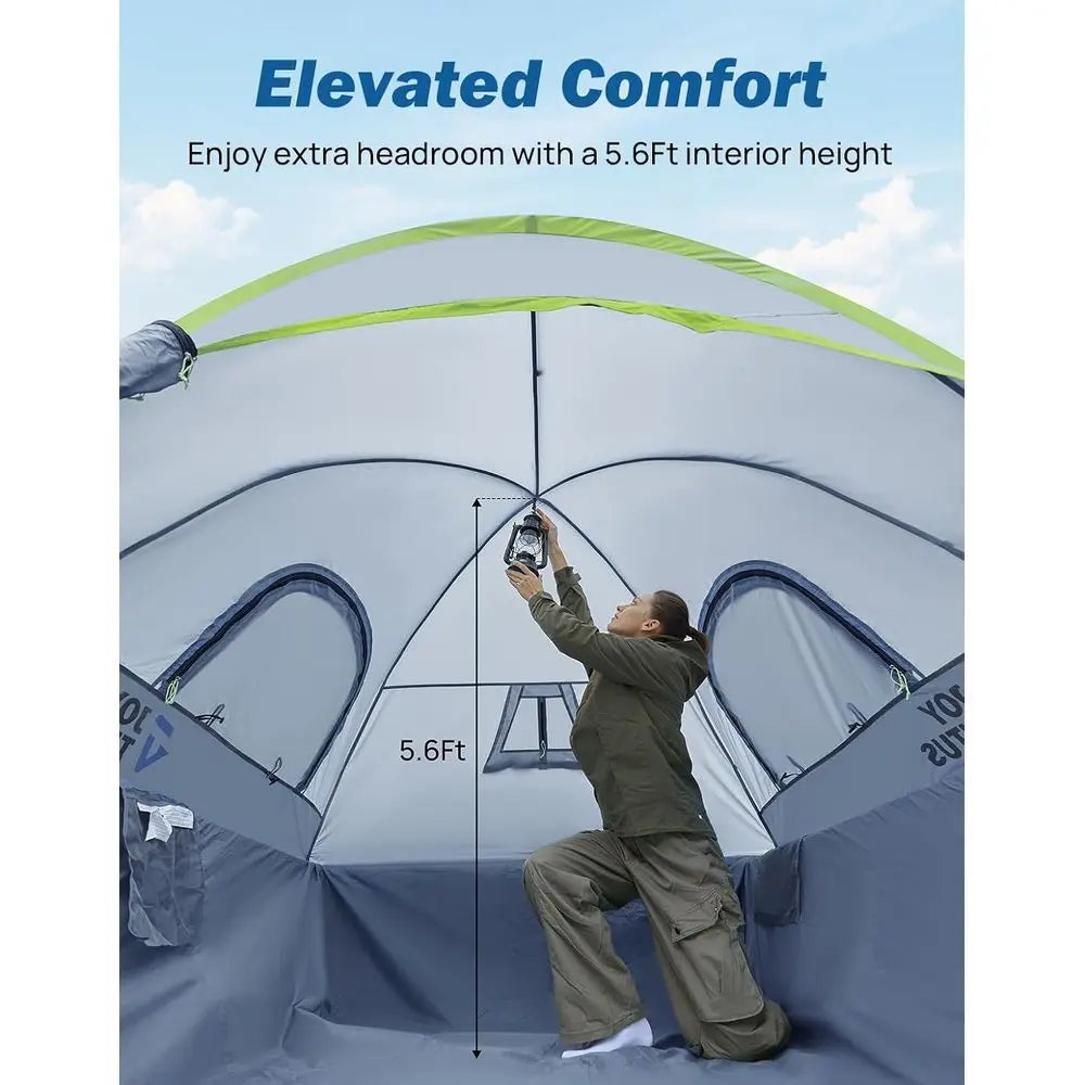 Portable Double Layer Waterproof Truck Bed Tent for 2 People, 5ft Length, Green, Aluminum Poles, PU2000mm Rated