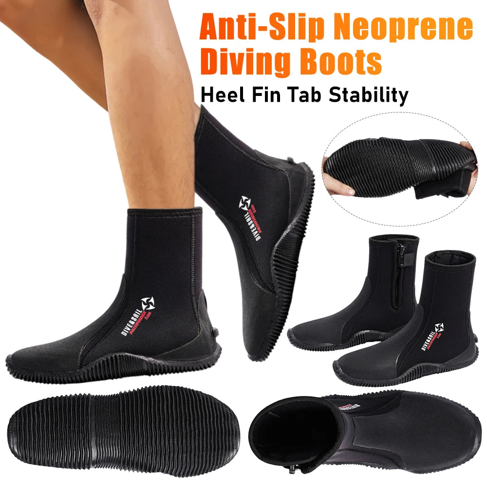 5MM Neoprene Diving Boots Non-slip Beach Water Boots Unisex Waterproof Snorkeling Fin Sock Wetsuit Water Shoes For Water Sport