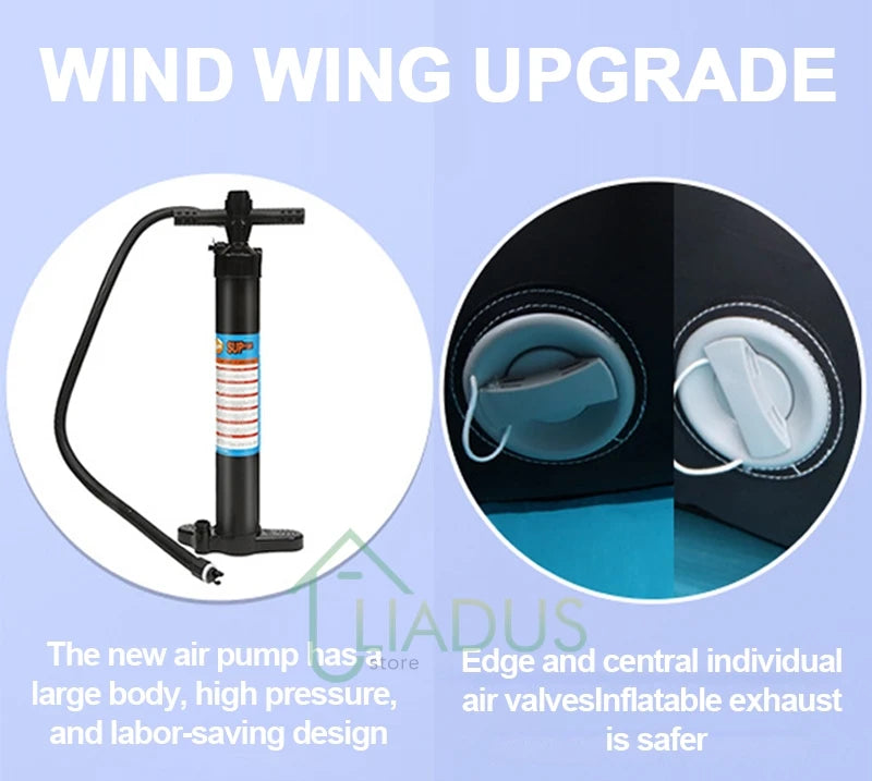 Inflatable Hydrofoil Surfboard Wind Wing Kite Unpowered Gliding Stand up Water Sport Surfing Board Handheld Upright Kite