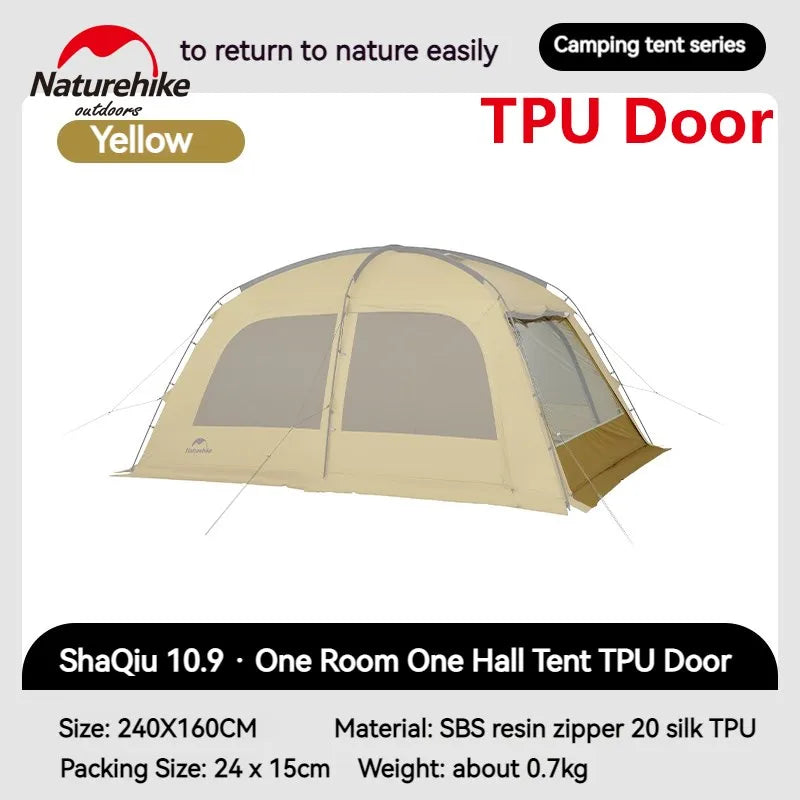 Naturehike Dunes 10.9 Camping Tent 6 People 4 Seasons Dome Extended Canopy Outdoor Waterproof Large Space Tent With Chimney Hole