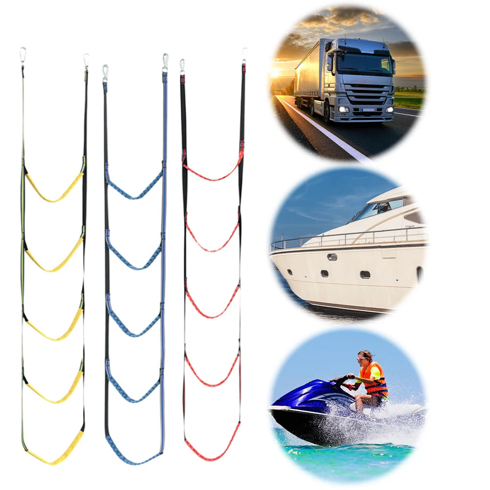 5 Step Launching Ladder Boat Folding Ladder Boat Rope Ladder Portable Yacht Boat Side Hanging Ladder Boat Accessories