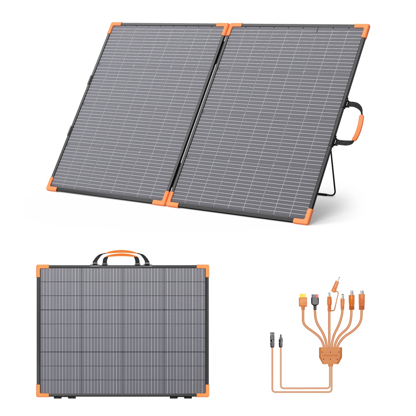 MHPOWOS 200W Foldable Solar Panels Cell Portable Solar Charging Panel Complete Kit Outdoor Tourism Camping Power Station