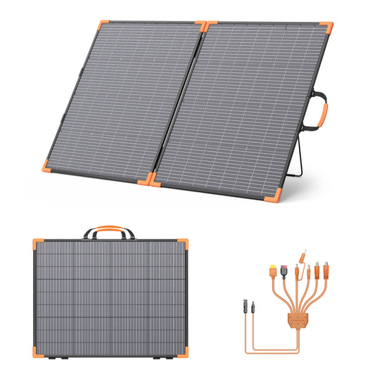 MHPOWOS 200W Foldable Solar Panels Cell Portable Solar Charging Panel Complete Kit Outdoor Tourism Camping Power Station