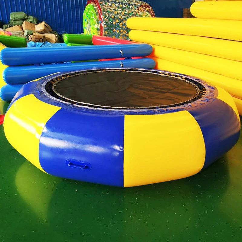 Outdoor Inflatable PVC Water Trampoline Bouncer Floating Jumping Bed Lake Play Equipment for Water Park Fun