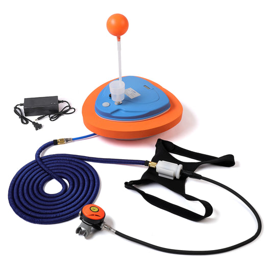 TUDIVING-Scuba Diving Ventilator,Waterproof Portable Rechargeable Scuba Diving Tank with Breathing Regulator,Scuba Diving Gear