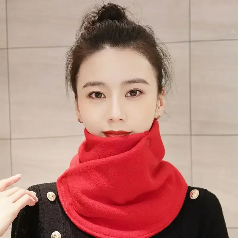 Winter Neck Warmer Men Women Ski Neck Gaiter Face Scarf Fleece Scarf Thick Windproof Scarves for Cold Weather Outdoor Sports