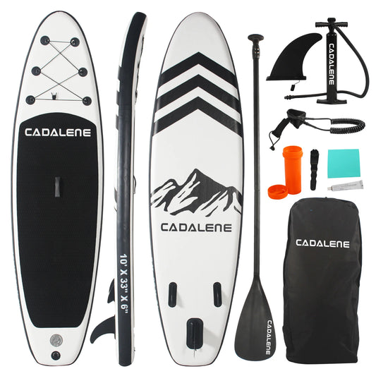 CADALENE Inflatable Stand Up Paddle Board with SUP Accessories, Anti-Slip EVA Deck 10' Inflatable Paddle Boards for Adults
