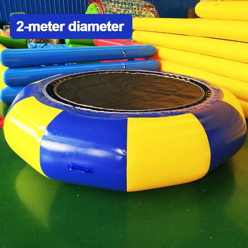 Outdoor Inflatable PVC Water Trampoline Bouncer Floating Jumping Bed Lake Play Equipment for Water Park Fun