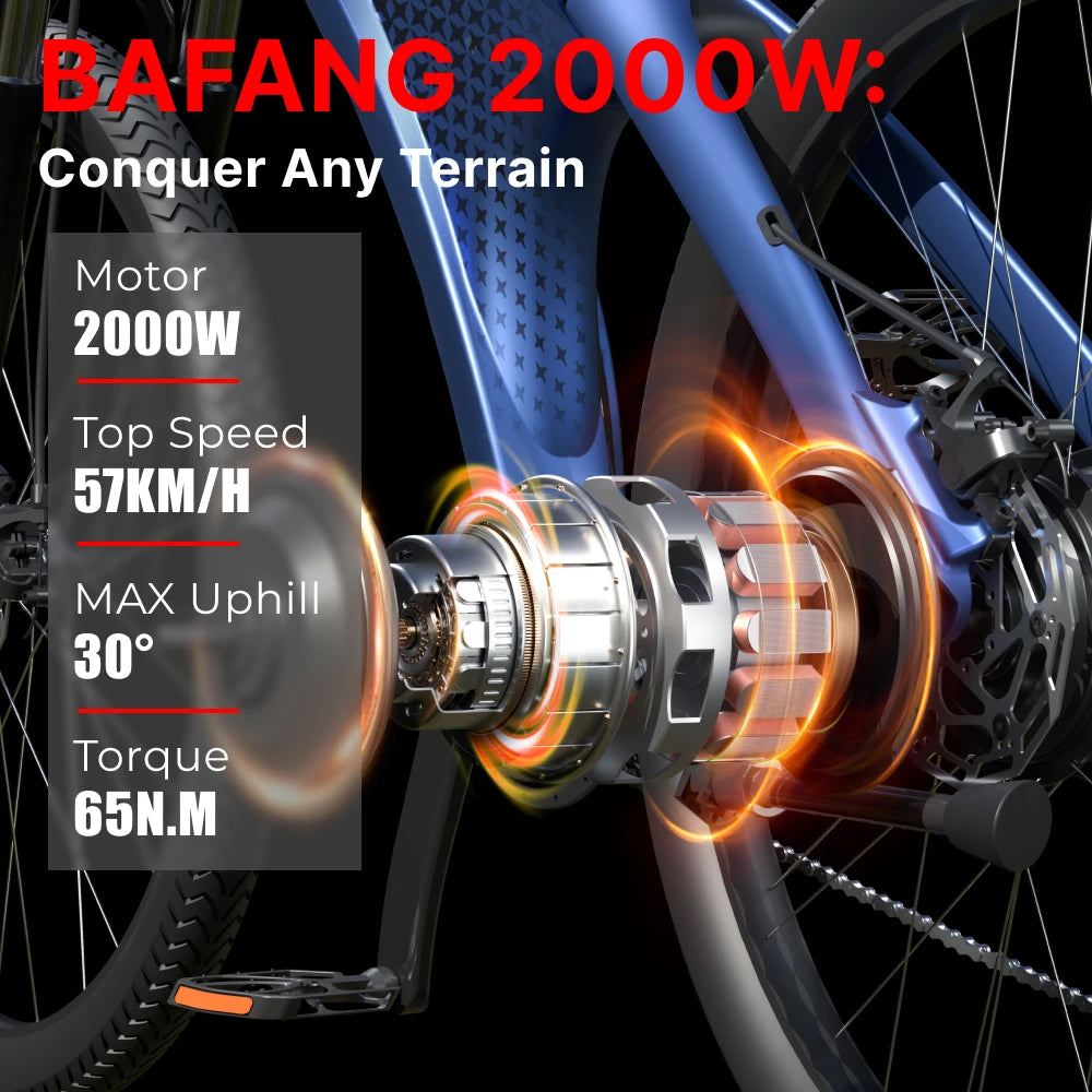 HX Q5 Ebikes 2000W Adults Electric Bike Bicycle 2000W 48V 20AH 27.5 Inch Off-Road Tire Electric E Bikes Mountain Ebike