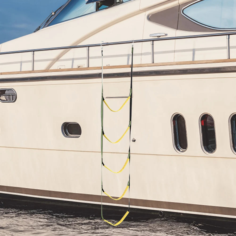5 Step Launching Ladder Boat Folding Ladder Boat Rope Ladder Portable Yacht Boat Side Hanging Ladder Boat Accessories