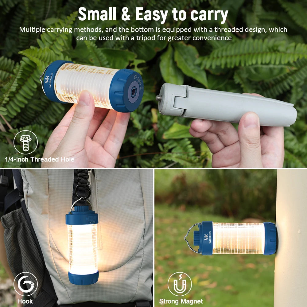Wurkkos CL01 Camping Light 550 Lumens 18650 Rechargeable LED Flashlight Mini Magnetic Light
