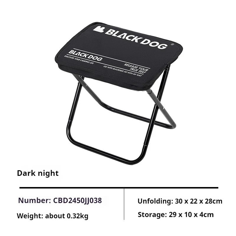 Naturehike BLACKDOG Camping Stool Aluminum Alloy Ultralight Foldable Seat Stool Portable Outdoor Backpacking Chair Fishing Stool