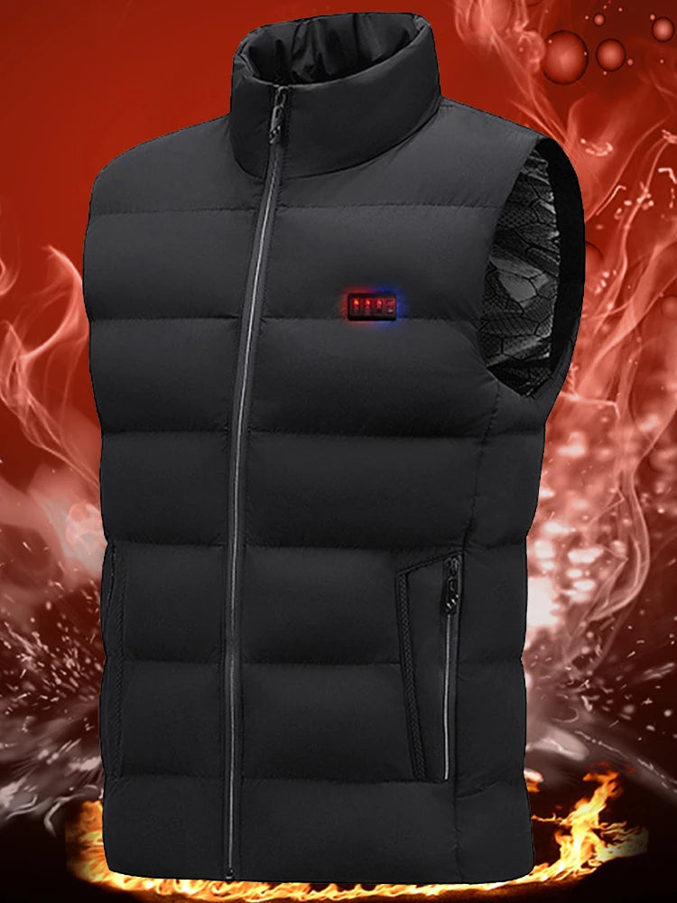 Unisex Thermal Vest Lightweight Electric Thermal Body Warmer 23 Heating Zone USB Charging for Outdoor Camping Hiking