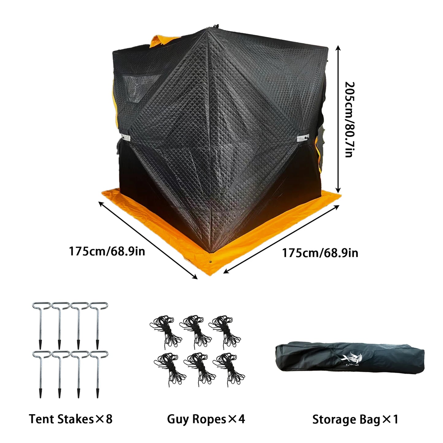 PAKICETUS Portable Outdoor Ice Fishing Shelter With Windproof Windows & Carry Bag Spacious Interior With Ventilation