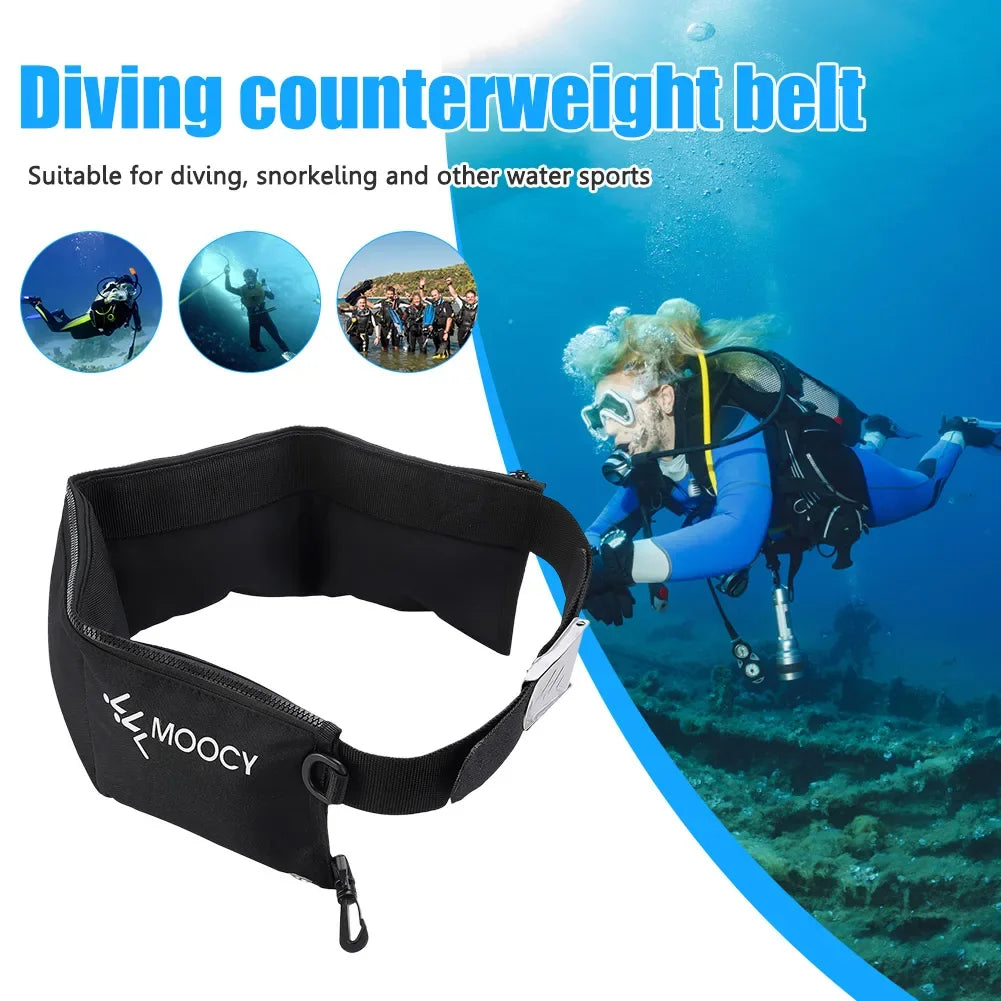 Durables Nylon Scuba Diving Weight Belts Tech Dive Scuba With 4 Empty Weights Pockets Carrier For Snorkeling Water Sports