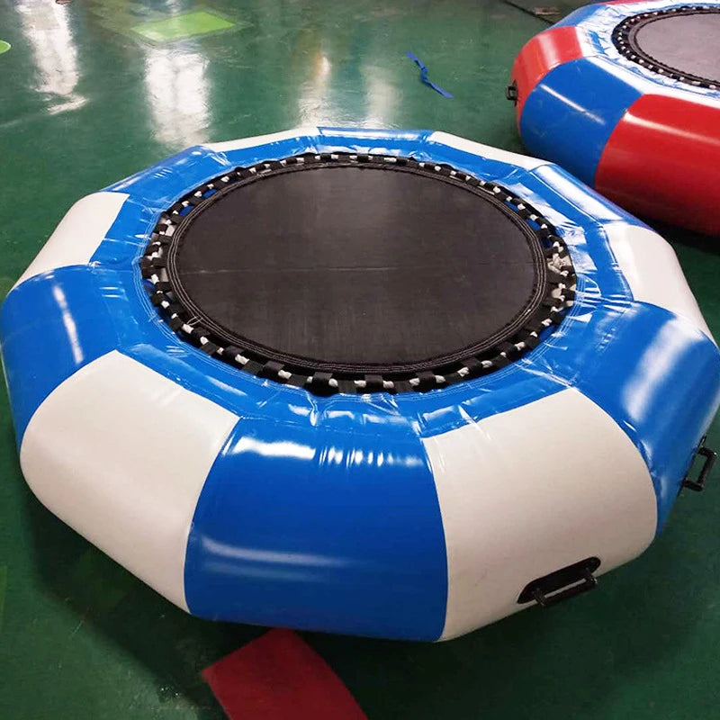Outdoor Inflatable PVC Water Trampoline Bouncer Floating Jumping Bed Lake Play Equipment for Water Park Fun