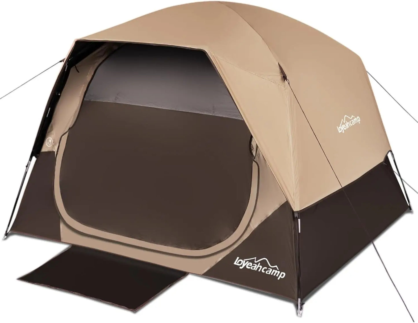 4 Person Blackout Camping Tent, Easy Setup Waterproof Family Dome Tent for Camping with Rainfly