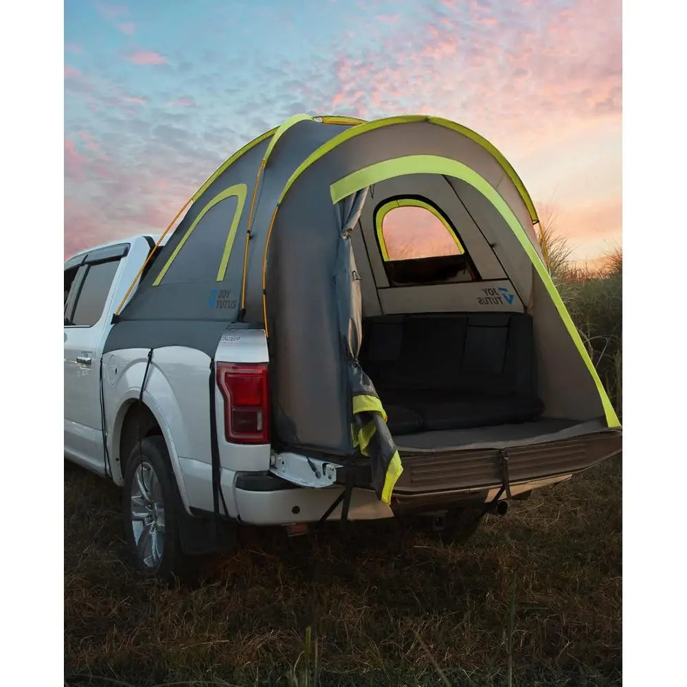 Portable Double Layer Waterproof Truck Bed Tent for 2 People, 5ft Length, Green, Aluminum Poles, PU2000mm Rated