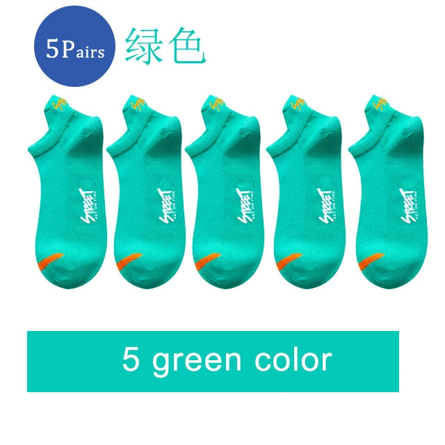 5/10Pairs Summer Socks Bright Color Mesh Ankle Socks Men Women Breathable Street Fashion Sports Mesh Thin Short Running Socks