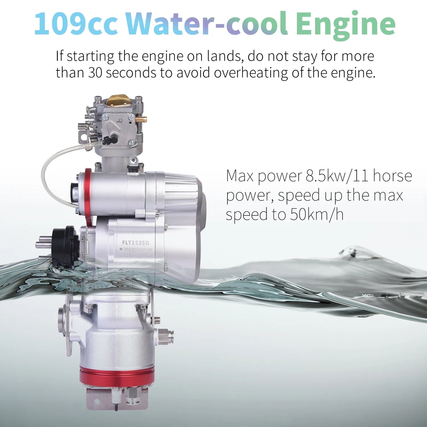 Ships from US Jet Surfboard Carbon Fiber Surfboard Gas-Powered Surfboard with 109cc Engine Powered Surfboard