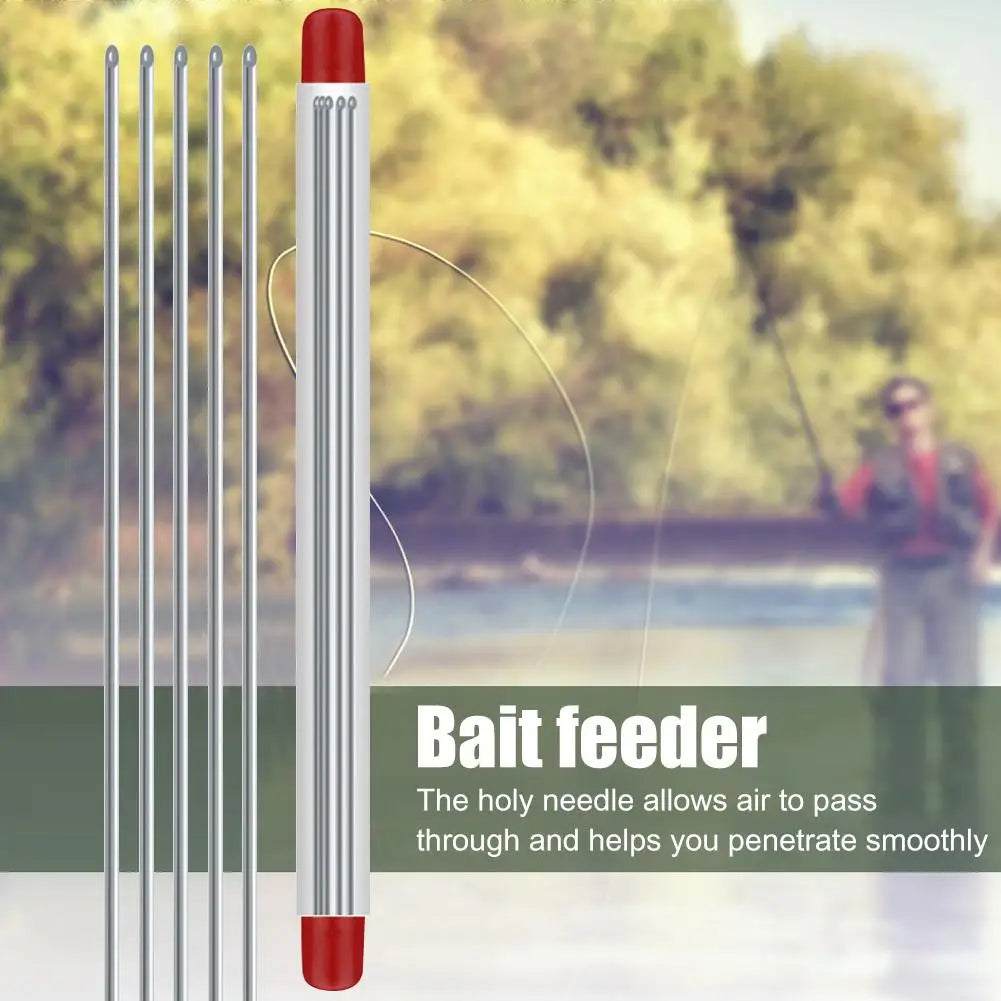5pcs Earthworm Hooking Needle Portable Hollow Fishing Worm Penetrating Driller
