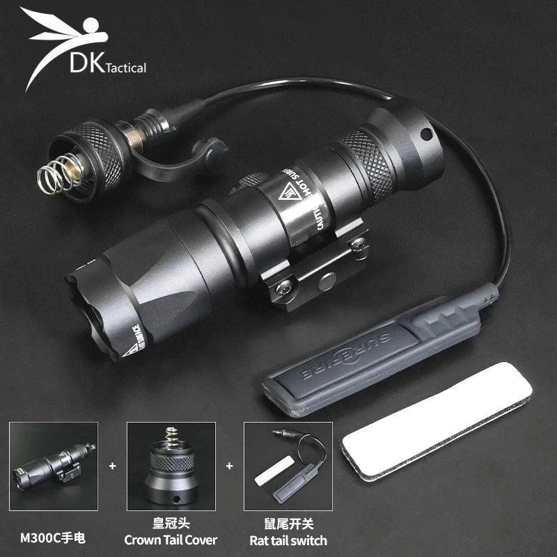 US Warehouse Tactical SF X300 X300U M600C M300 Flashlight Hunting Weapon Scout Light Airsoft Lamp Accessories Fit 20mm Rail
