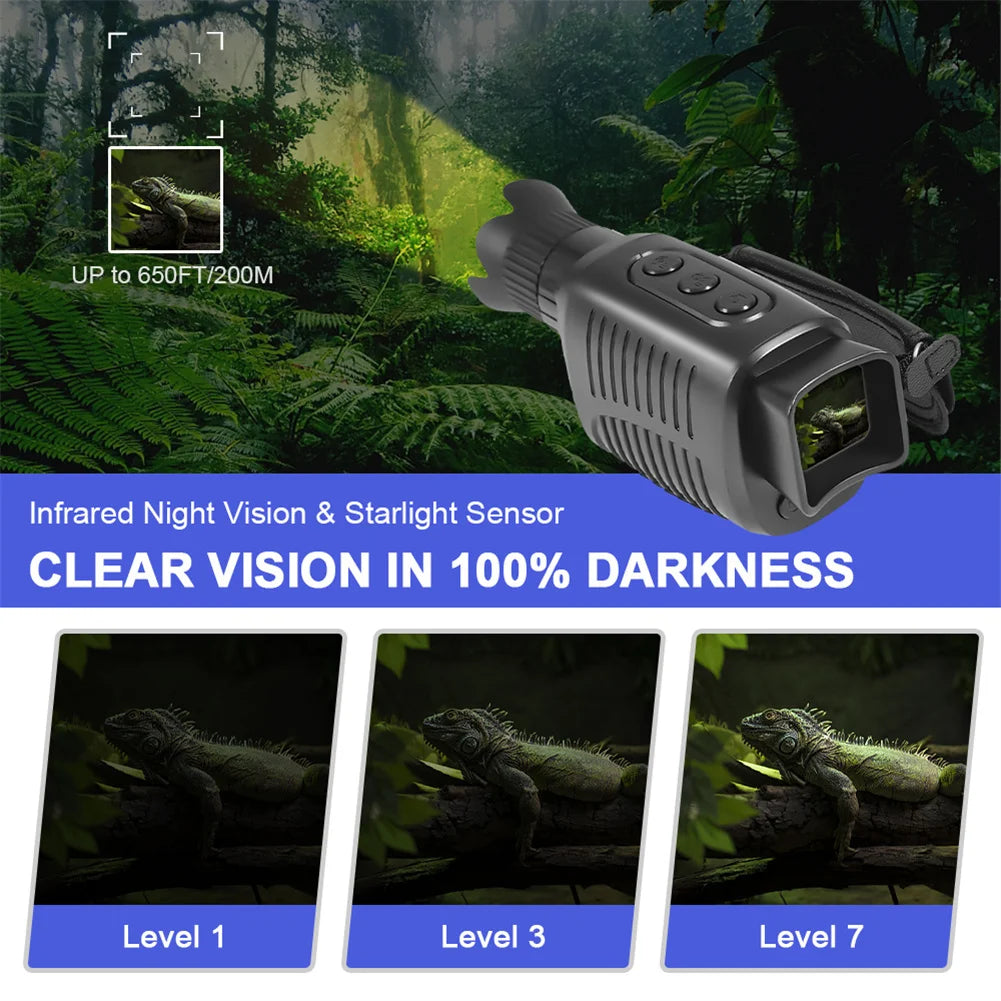 R7 Digital Night Vision Monocular Telescope 5X Zoom Outdoor Full HD Infrared Night Goggles For Hunting Camping Travel