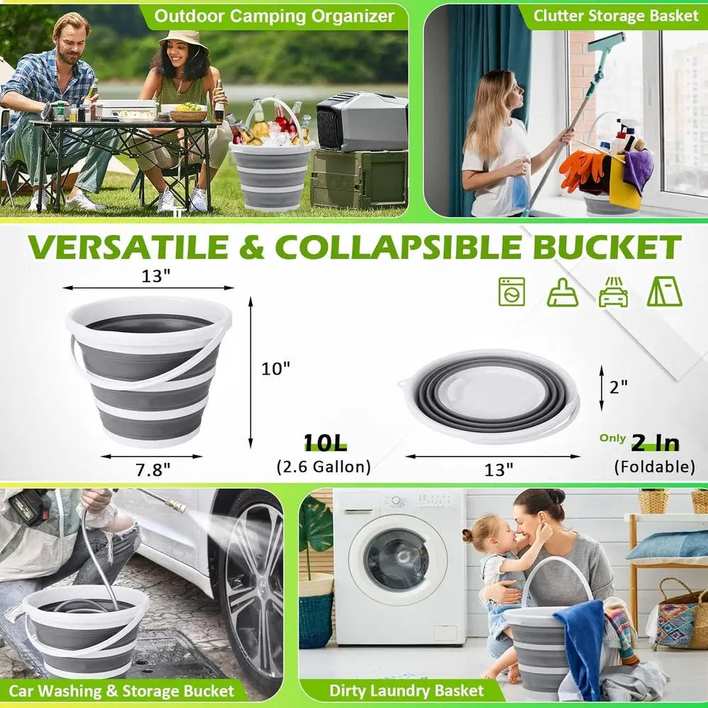 Folding Fish Cleaning Table with Collapsible Bucket, Portable Outdoor Fillet Station Camping Sink Table with Faucet, Drainage Ho