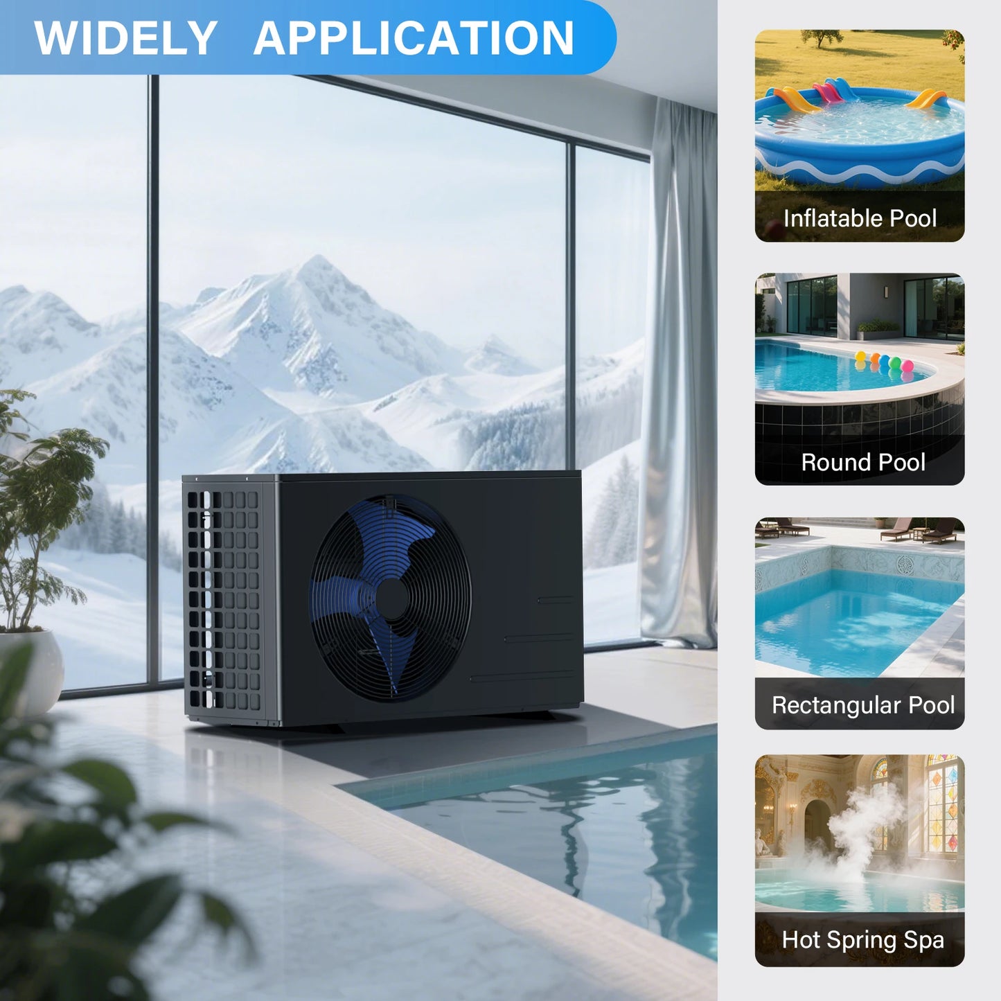 30000 BTU Above Ground Swimming Pools Heater Electric Pool Heater With Wi-Fi Heat Pump Swimming Pool Smart App