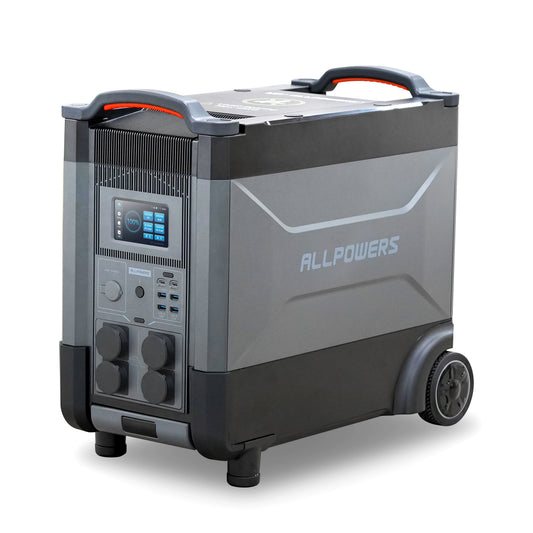 ALLPOWERS R4000 LiFePO4 Battery, 3600Wh Power Station 4000W Portable Generator, Expandable Battery for Power Outage, Travel，UPS