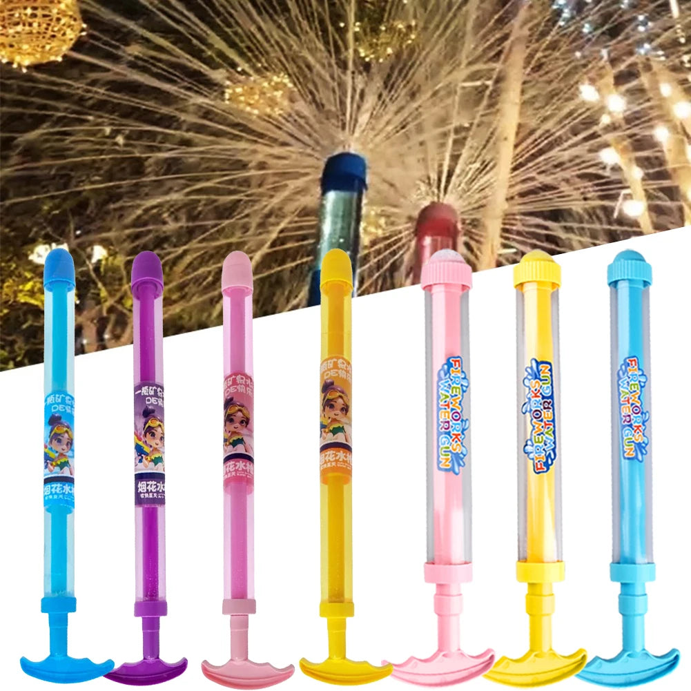 Fireworks Water Gun Water Spray Toy Leakproof Beach Water Fighting Toy Multi-Function Outdoor Water Toy for Bathing Pool Party