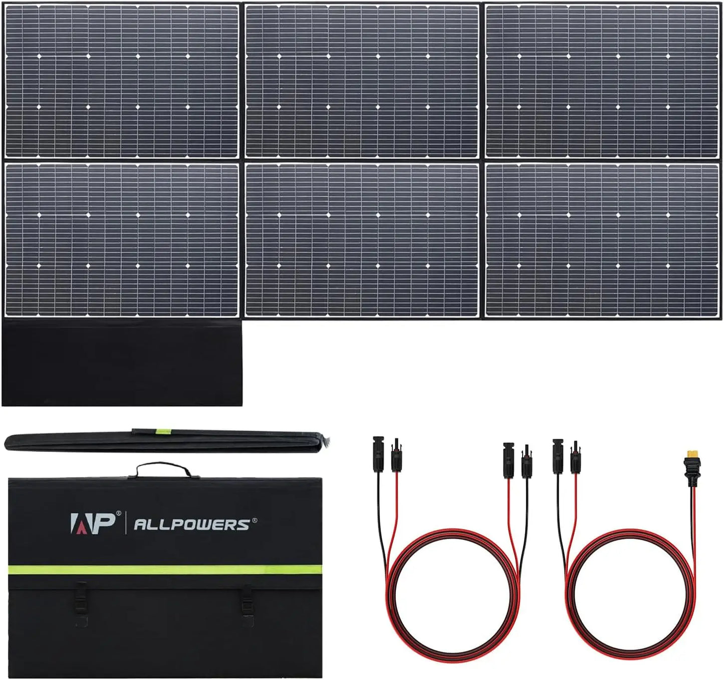 ALLPOWERS SP039 600W Foldable Solar Panel High-Efficiency Solar Module Solar Charger with Solar Output for Off-Grid Boat Camping