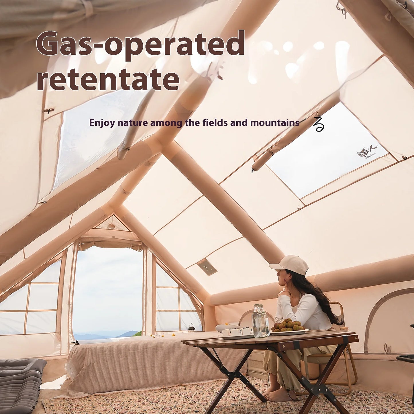 Inflatable Tents For Adult Camping, Luxury Camping Tents, Inflatable Tents With Stove Plug, 4/6/8 Person Family Camping Inflatab