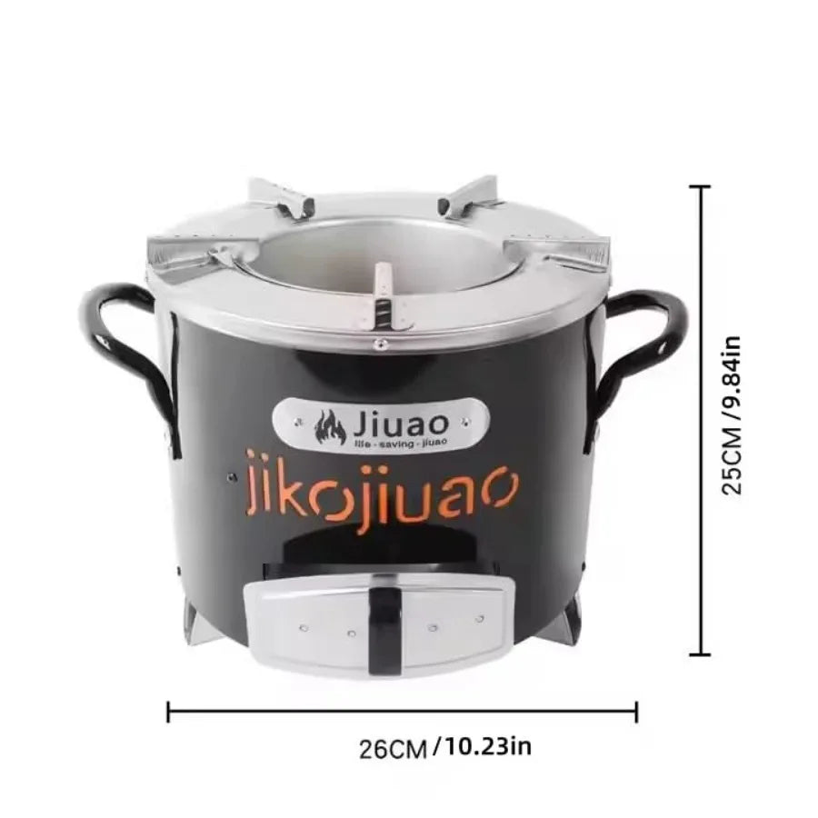 Portable Rocket Stove for Outdoor Cooking Efficient Charcoal Jiko Stove Designed for Camping Hiking BBQ and Emergency Use Compa
