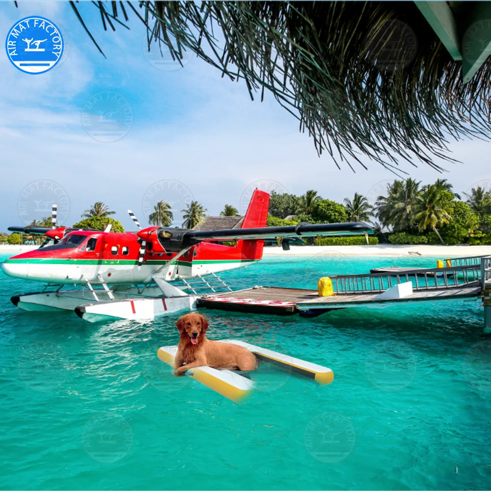 Summer Inflatable Pet Ramp, Dog Water Ramp, Boat Float, Dock, Pool Large Dog Climb Out of Water