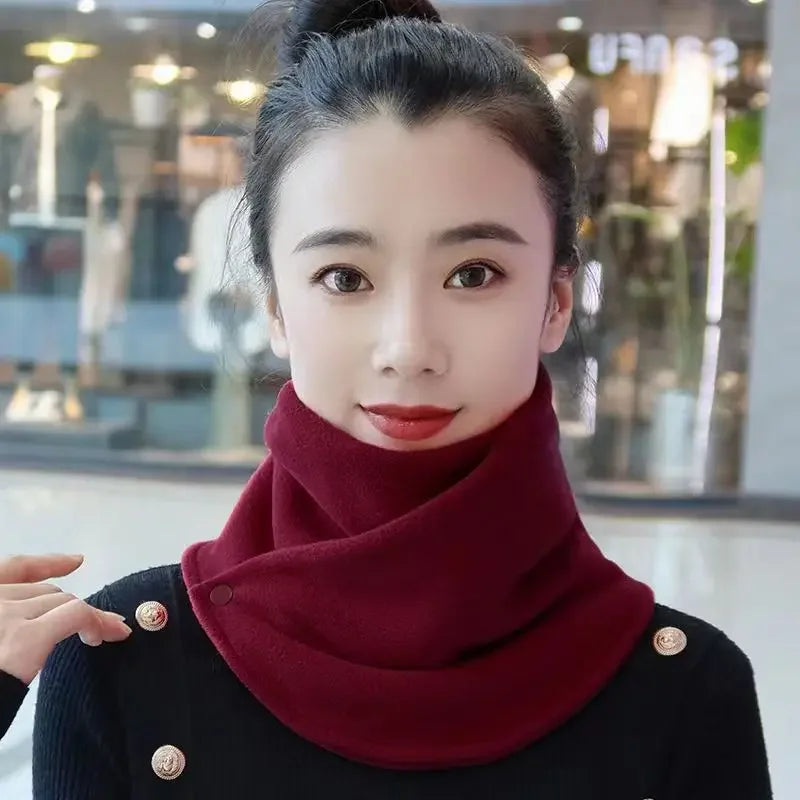 Winter Neck Warmer Men Women Ski Neck Gaiter Face Scarf Fleece Scarf Thick Windproof Scarves for Cold Weather Outdoor Sports