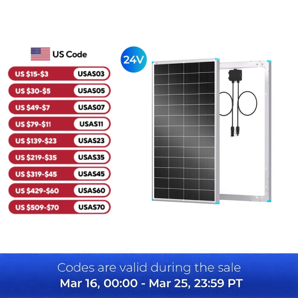 Renogy 200W 24V Monocrystalline Rigid Solar Panel, N-Type 16BB High Efficiency 20.7% for RV Boat Cabin Off-Grid System