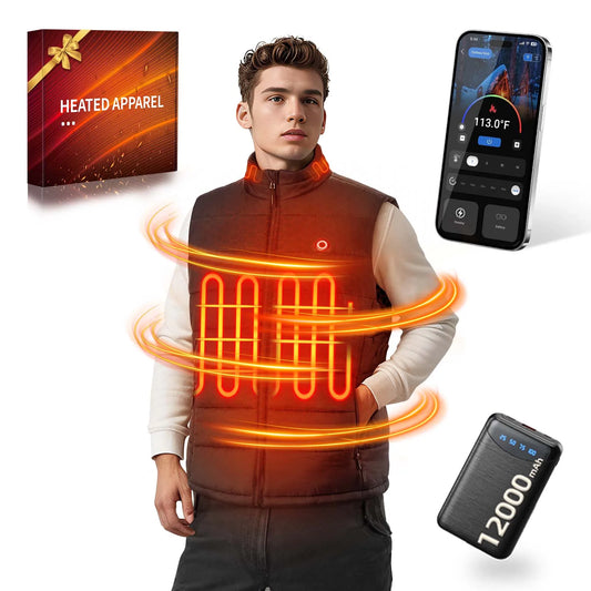 Heated Vest With APP Control Men Jacket Heated Winter Womens Heater Jacket Thermal Vest Body Warmer Outdoor Sports Coat